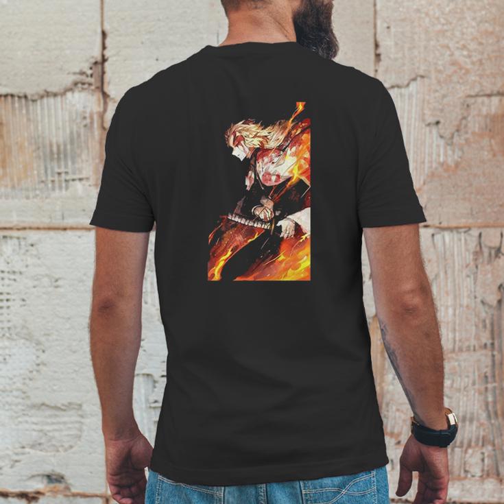 Demon Slayer Graphic Flame Mens Back Print T-shirt Funny Gifts