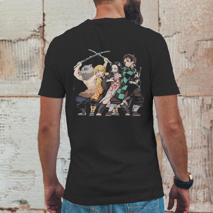 Demon Slayer Main Characters Mens Back Print T-shirt Funny Gifts