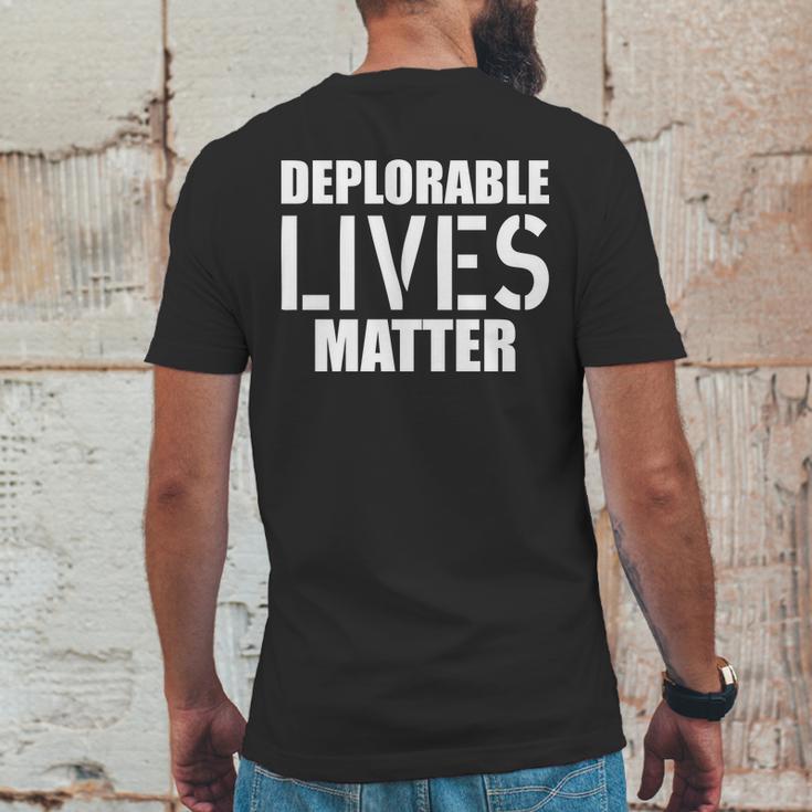 Deplorable Lives Matter Usa Army Stamp Mens Back Print T-shirt Funny Gifts