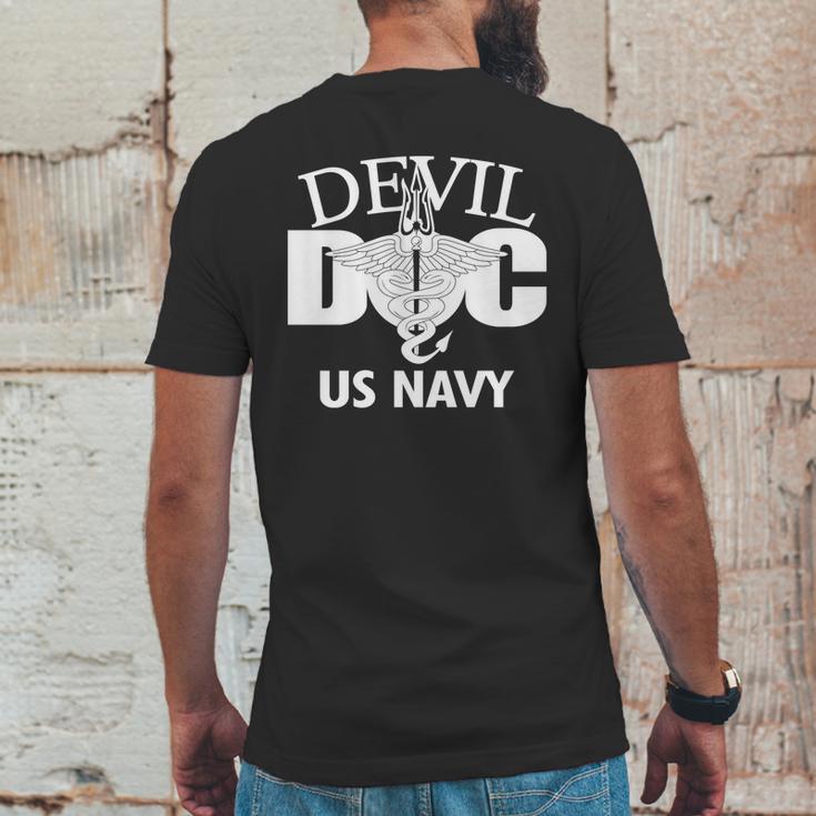 Devil Doc Us Navy Mens Back Print T-shirt Funny Gifts