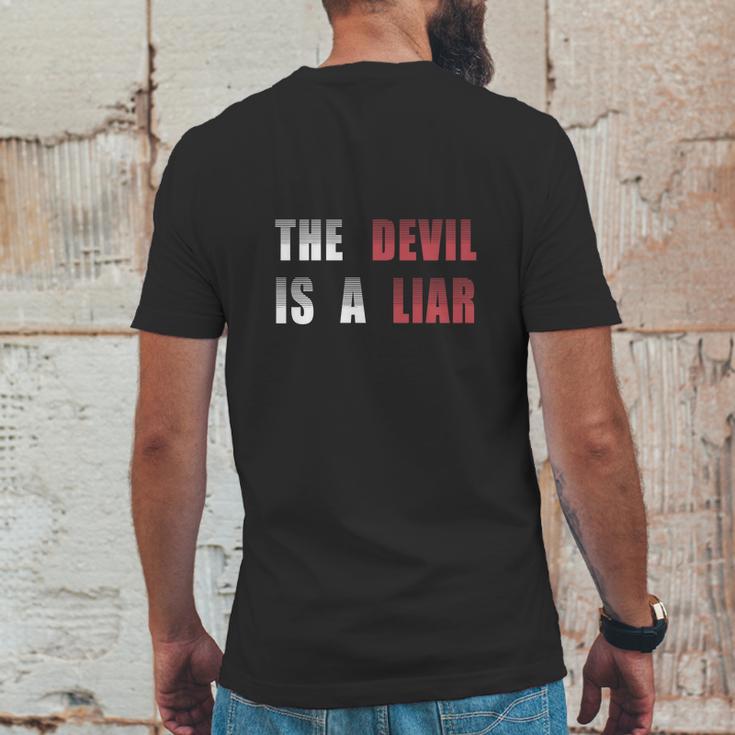 The Devil Is A Liar Mens Back Print T-shirt Funny Gifts