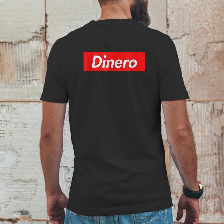 Dinero Red Badge Mens Back Print T-shirt Funny Gifts