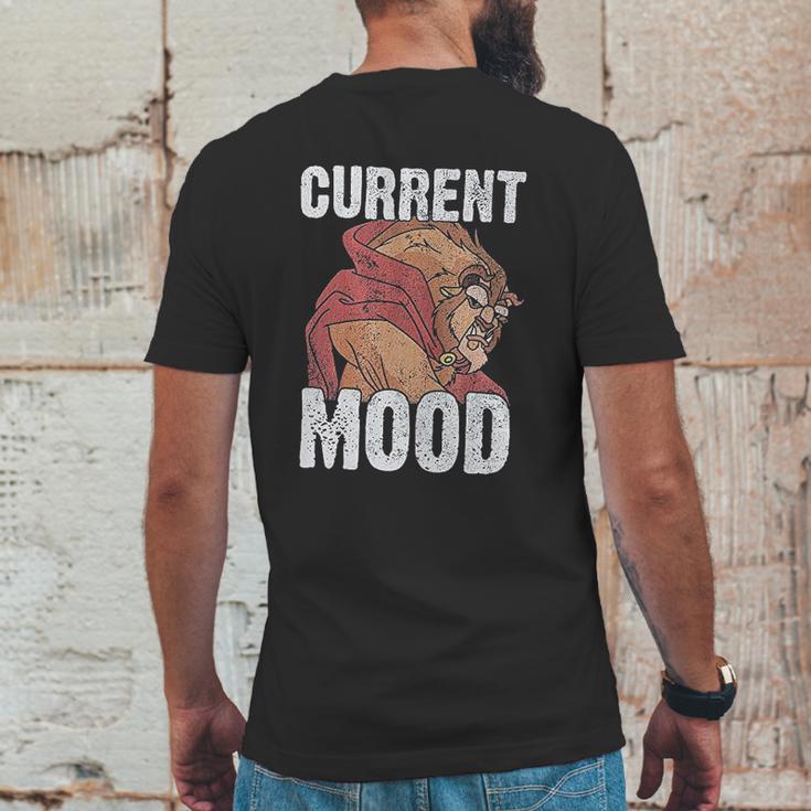 Disney Mens Beauty And The Beast Current Mood Graphic Mens Back Print T-shirt Funny Gifts