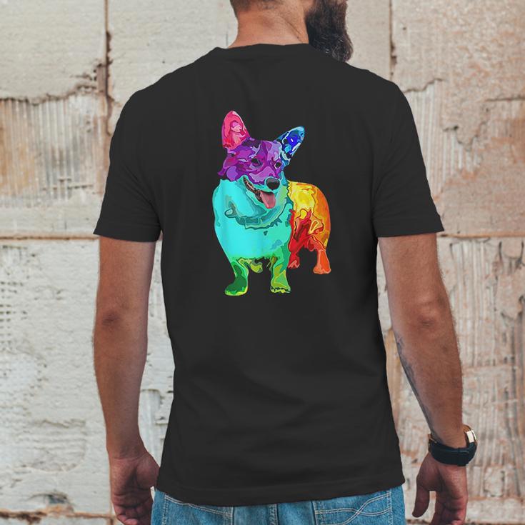 Dog Lover Gifts Welsh Corgi For Colorful Corgi Mens Back Print T-shirt Funny Gifts