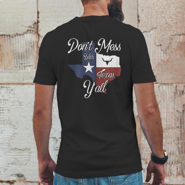 Dont Mess With Vintage Texas Longhorn Lone Star State Pride Mens Back Print T-shirt Funny Gifts