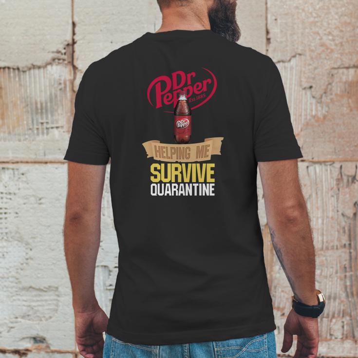 Dr Pepper Est 1885 Helping Me Survive Quarantine Mens Back Print T-shirt Funny Gifts