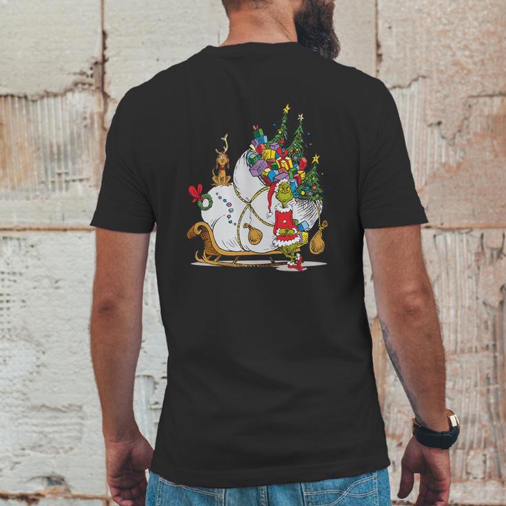 Dr Seuss Grinch Sleigh Mens Back Print T-shirt Funny Gifts