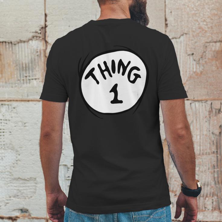 Dr Seuss Thing 1 Emblem Red Mens Back Print T-shirt Funny Gifts