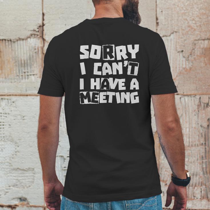 Drug Alcohol Addiction Recovery Warrior Rehab Sorry I Cant Mens Back Print T-shirt Funny Gifts