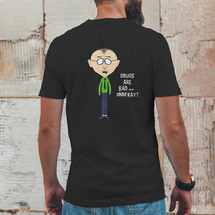 Drugs Are Bad Mkay Mr Mackey South Park Classic Guys Mens Back Print T-shirt Funny Gifts