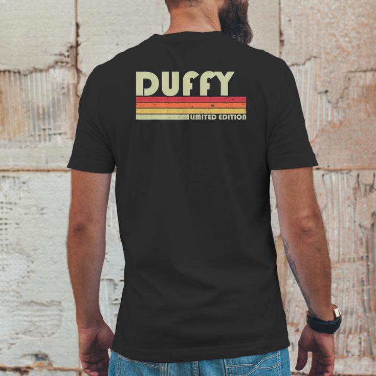 Duffy Surname Funny Retro Vintage 80S 90S Family Reunion Mens Back Print T-shirt Funny Gifts