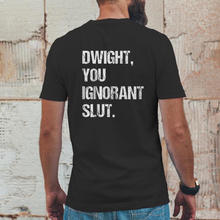 Dwight You Ignorant Mens Back Print T-shirt Funny Gifts