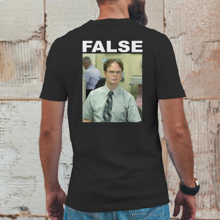 Dwight Schrute False Funny Mens Back Print T-shirt Funny Gifts