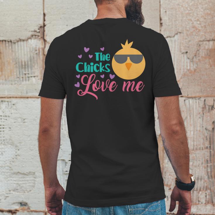 Easter The Chicks Love Me Mens Back Print T-shirt Funny Gifts