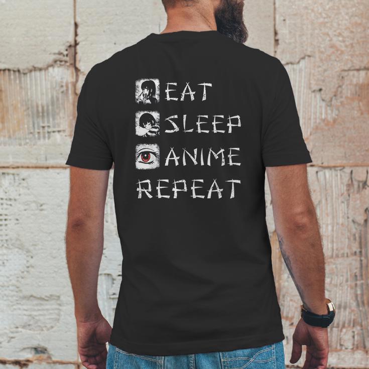 Eat Sleep Anime Repeat Mens Back Print T-shirt Funny Gifts