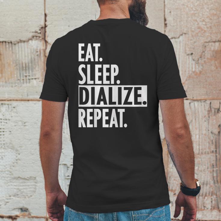 Eat Sleep Dialize Repeat Tech Mens Back Print T-shirt Funny Gifts