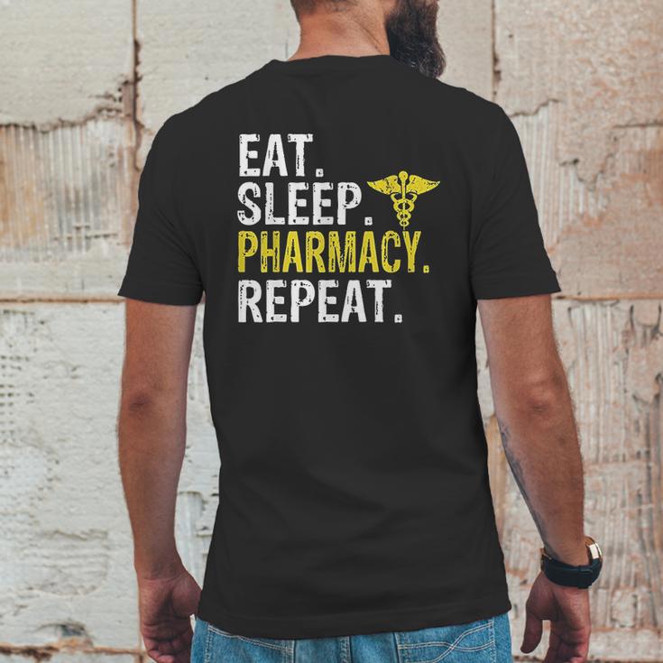 Eat Sleep Pharmacy Repeat Pharmacist Gift Mens Back Print T-shirt Funny Gifts