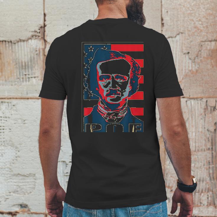 Edgar Allan Poe American Propaganda Pop Art Mens Back Print T-shirt Funny Gifts