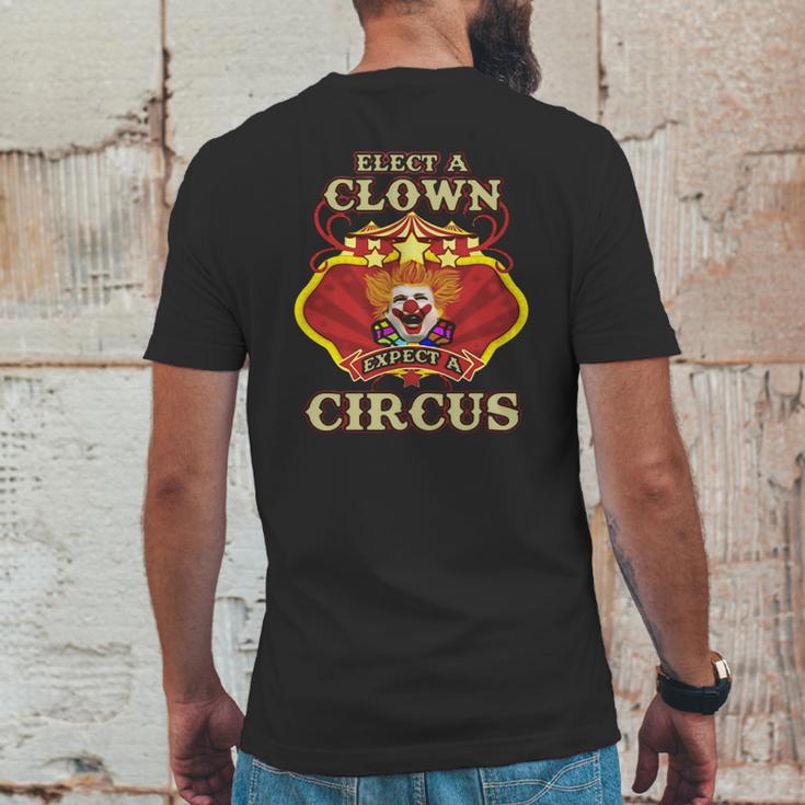 Elect A Clown Expect A Circus Beauty Mens Back Print T-shirt Funny Gifts