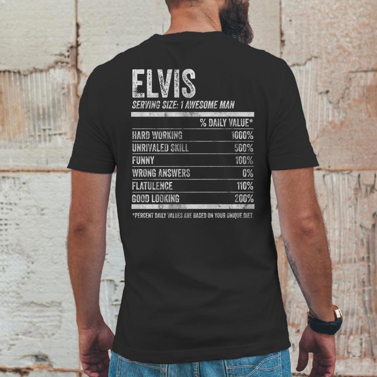 Mens Elvis Nutrition Personalized Name Funny Name Facts Mens Back Print T-shirt Funny Gifts