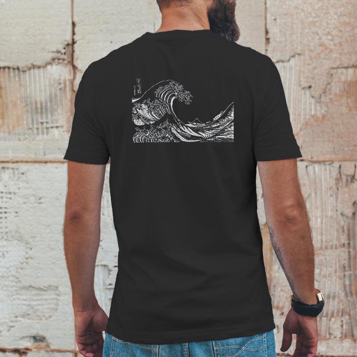 Famous Vintage Art The Great Wave By Katsushika Hokusai Mens Back Print T-shirt Funny Gifts