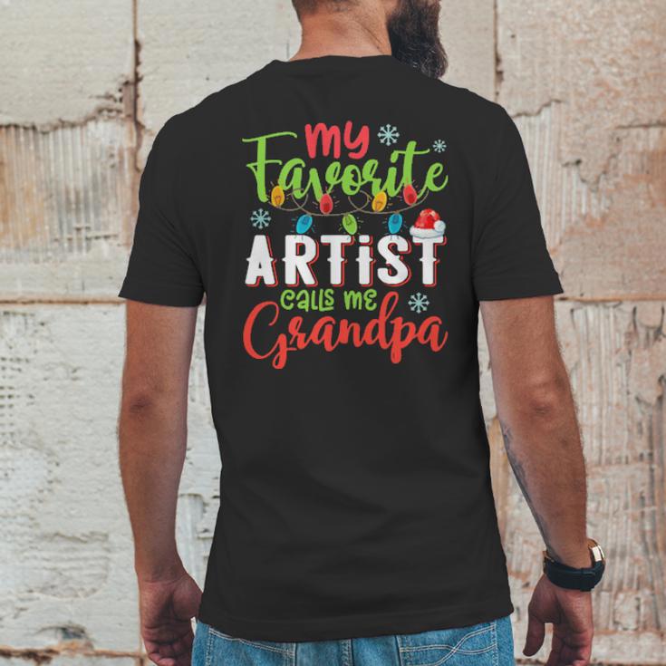 My Favorite Artist Calls Me Grandpa Sweater Xmas Light Mens Back Print T-shirt Funny Gifts