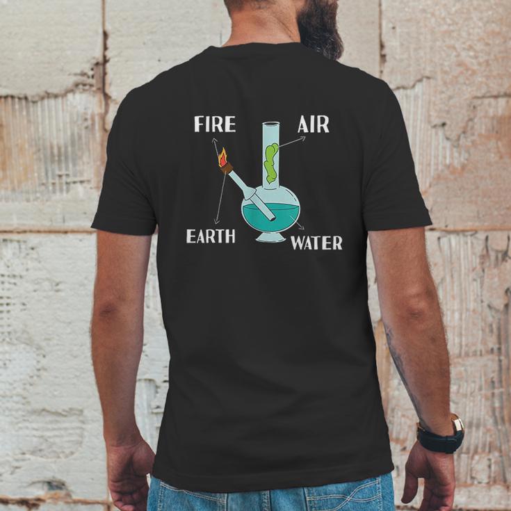 Fire Air Earth Water All Elements In One Bong Mens Back Print T-shirt Funny Gifts