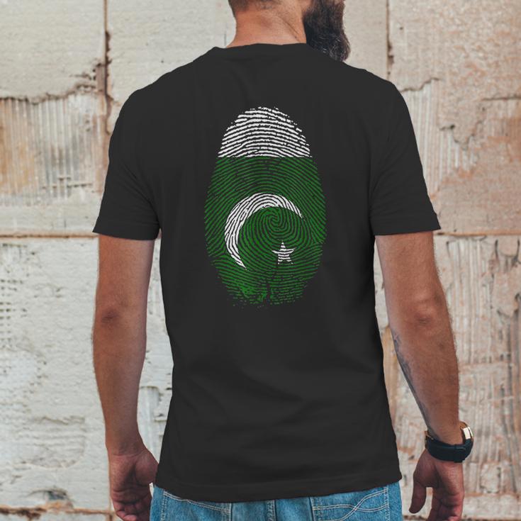 Flag Fingerprint It Is In My Dna Gift For Pakistani Mens Back Print T-shirt Funny Gifts