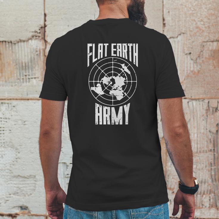 Flat Earth Army Vintage Conspiracy Theory Earthers Gift Mens Back Print T-shirt Funny Gifts