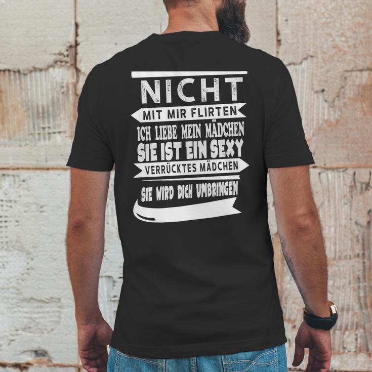 Flirte Nicht Mit Mir Mens Back Print T-shirt Funny Gifts