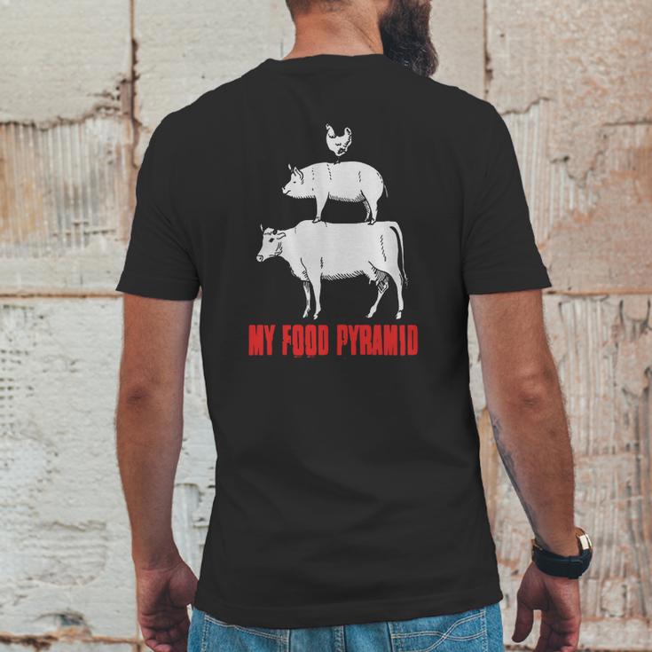 My Food Pyramid Shirt - Meat Lover Tshirt Mens Back Print T-shirt Funny Gifts