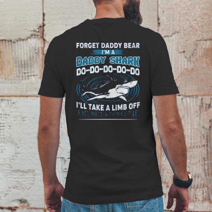 Forget Daddy Bear I Am A Daddy Shark Mens Back Print T-shirt Funny Gifts