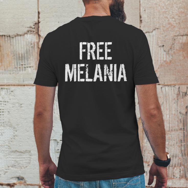 Free Melania Funny Distressed Logo Mens Back Print T-shirt Funny Gifts