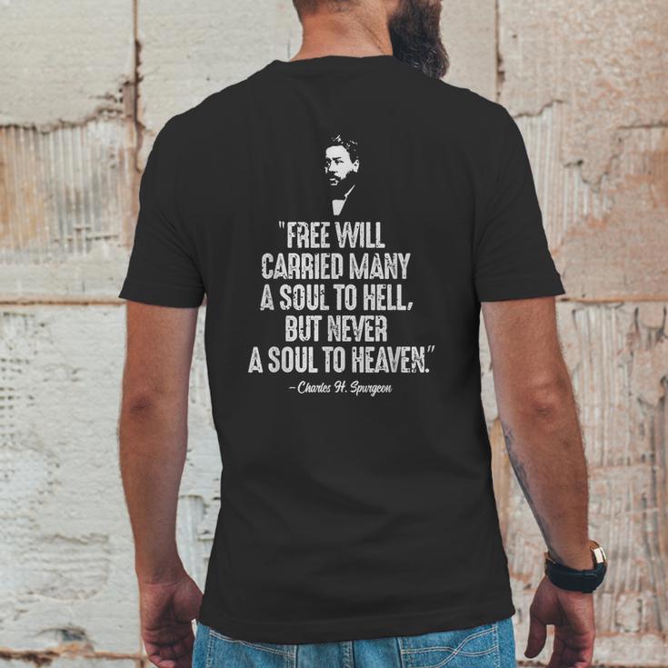 Free Will Carried Many To Hell Charles Spurgeon Quote Heaven Graphic Design Printed Casual Daily Basic Mens Back Print T-shirt Funny Gifts