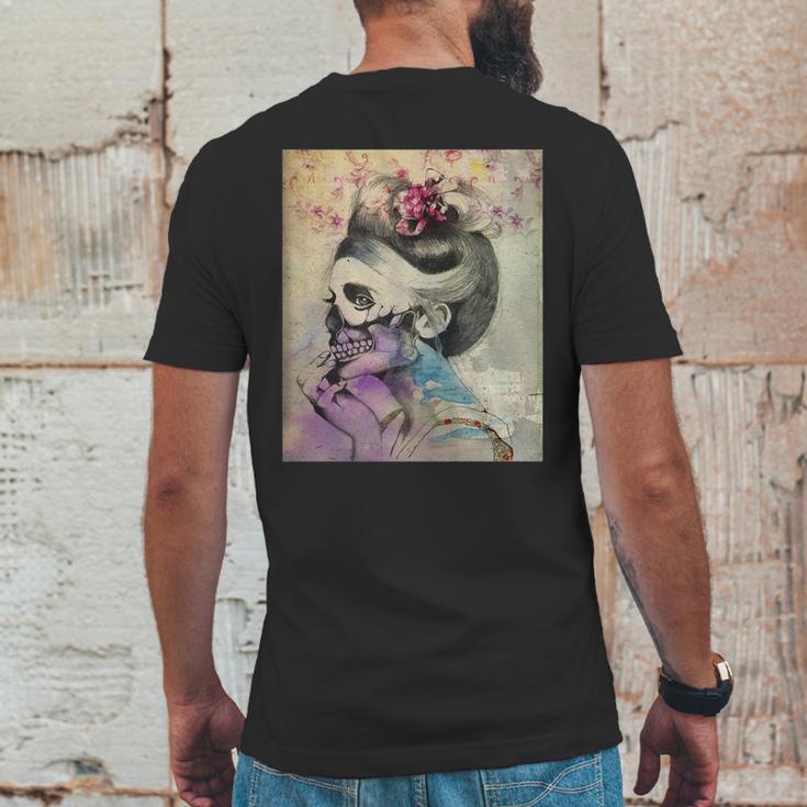 Frida Kahlo Skeleton Mens Back Print T-shirt Funny Gifts