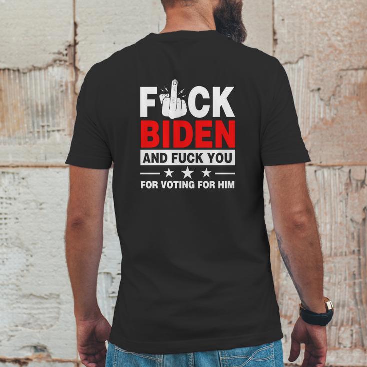 Fuck Biden And You For Voting For Him Political Mens Back Print T-shirt Funny Gifts