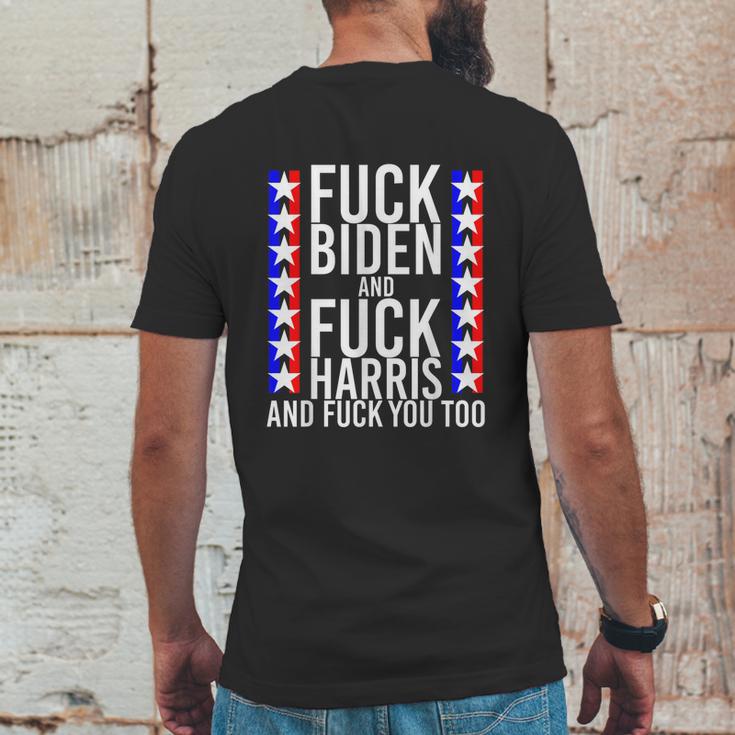 Fuck Kamala Harris And Fuck Joe Biden Offensive Mens Back Print T-shirt Funny Gifts