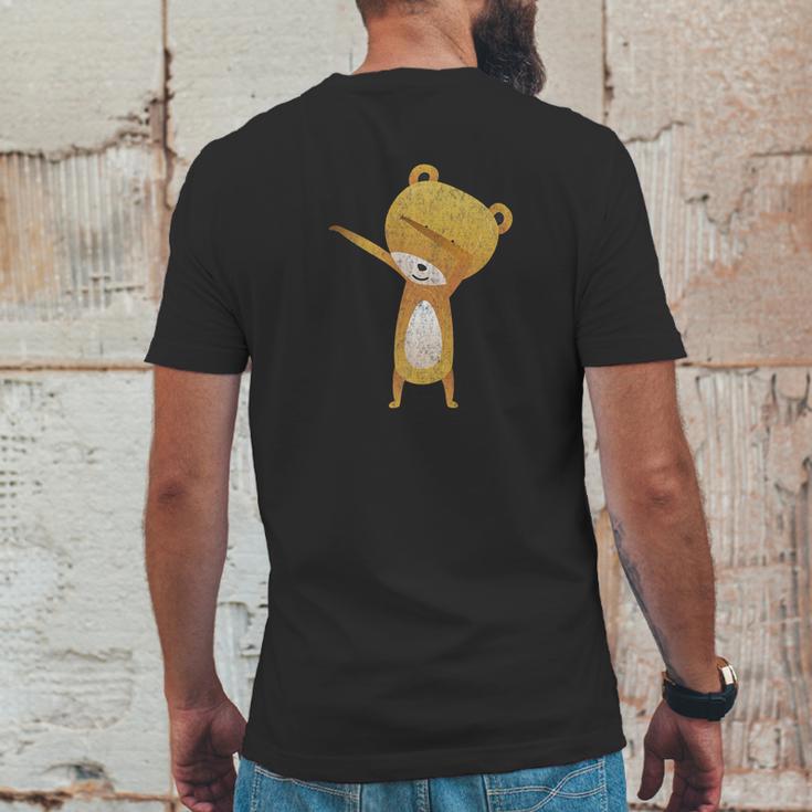 Funny Bear Dabbing Hip Hop Dance Mens Back Print T-shirt Funny Gifts