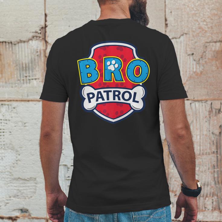 Funny Bro Patrol | Dog Brother Mens Back Print T-shirt Funny Gifts