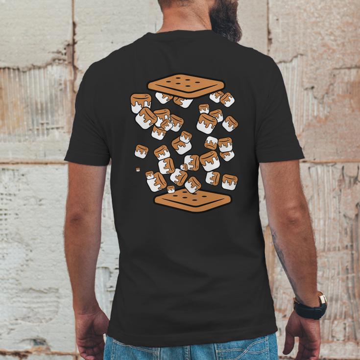 Funny Camping Marshmallows And Crackers Smores Campfire Gift Mens Back Print T-shirt Funny Gifts