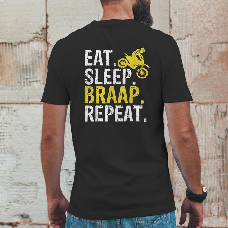 Funny Eat Sleep Braap Repeat Braap Dirt Bike Mens Back Print T-shirt Funny Gifts