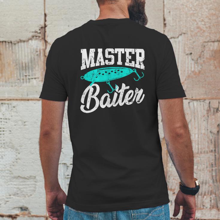 Funny Fishermen Gifts Adult Humor Fishing Tees Master Baiter Mens Back Print T-shirt Funny Gifts