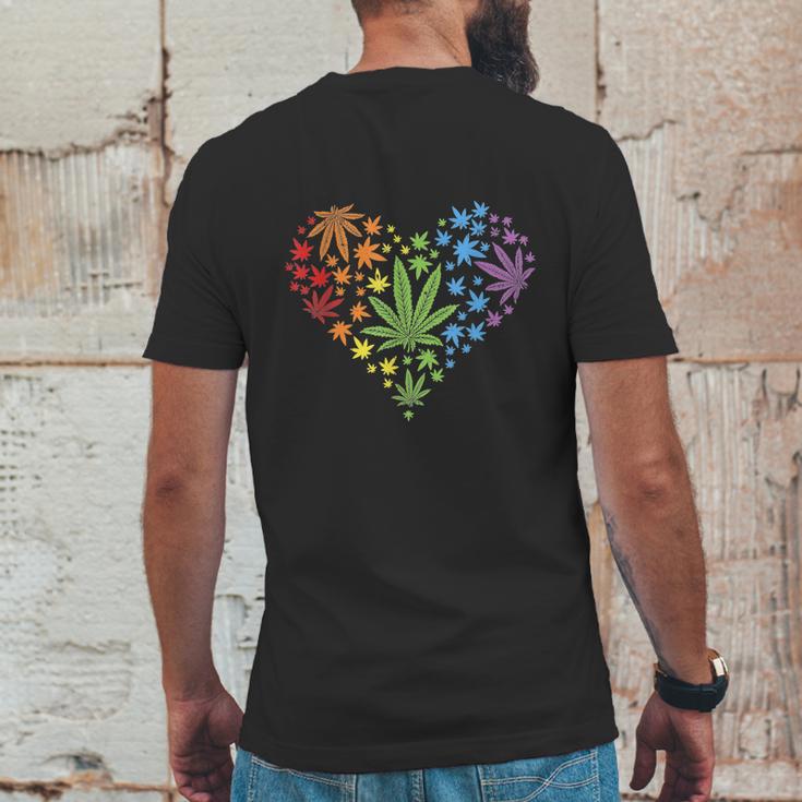 Funny Marijuana Heart Lgbt Gay Pride Month Graphic Design Printed Casual Daily Basic Mens Back Print T-shirt Funny Gifts