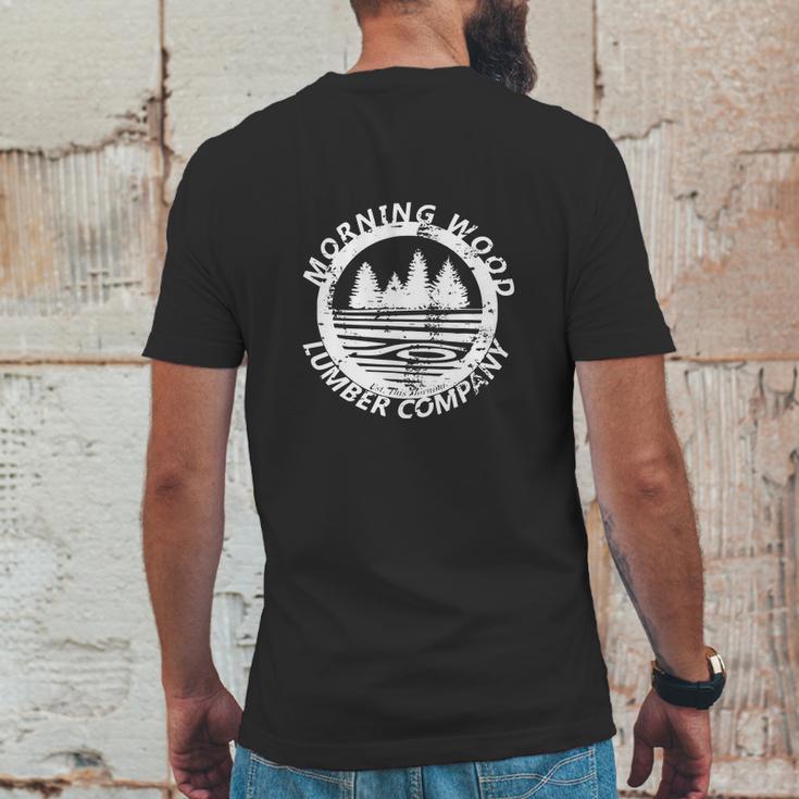 Funny Morning Wood Lumber Company Graphic Mens Back Print T-shirt Funny Gifts