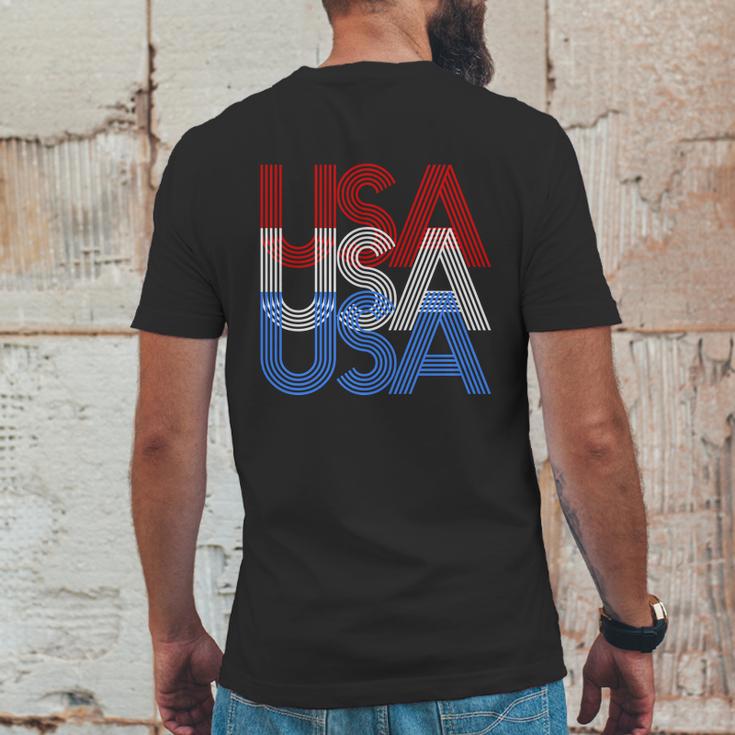 Funny Retro Usa Logo Mens Back Print T-shirt Funny Gifts