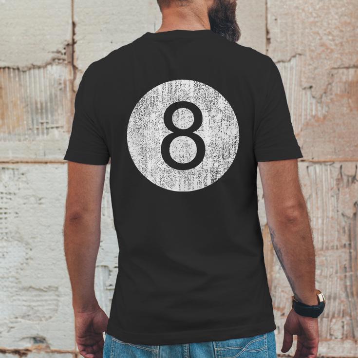 Funny Retro Vintage 8 Ball Logo Mens Back Print T-shirt Funny Gifts