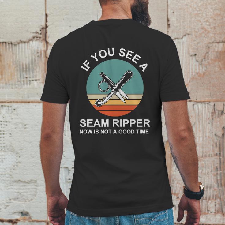 Funny Sew Seam Ripper Mens Back Print T-shirt Funny Gifts