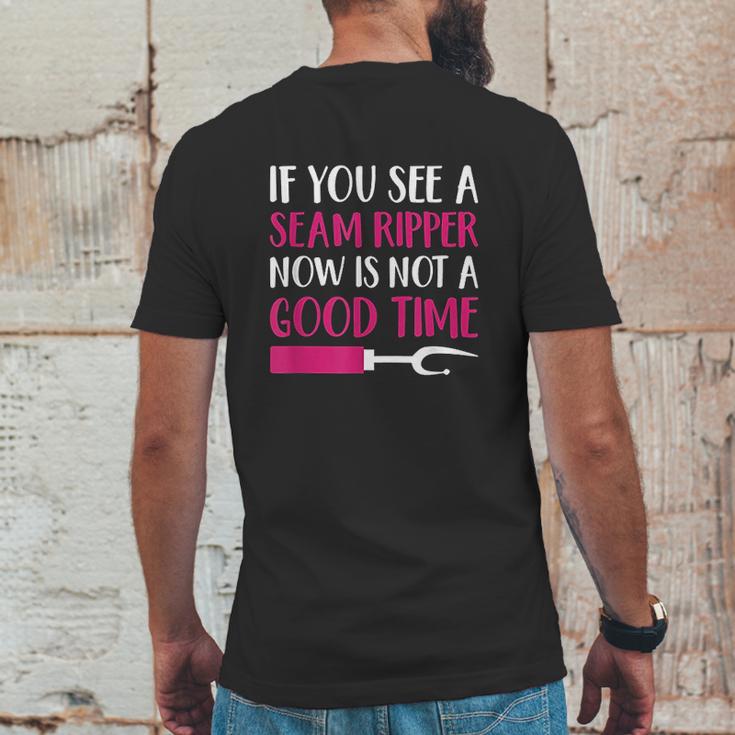 Funny Sewing If You See A Seam Ripper Quilting Mens Back Print T-shirt Funny Gifts