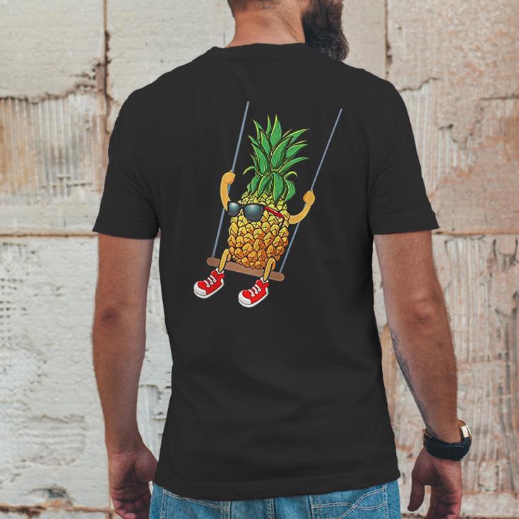 Funny Swinging Pineapple Mens Back Print T-shirt Funny Gifts