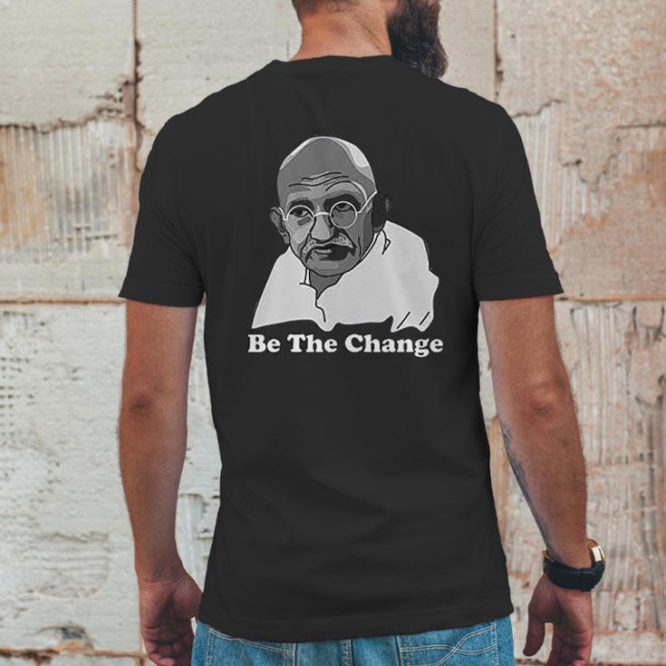 Gandhi Be The Change Mens Back Print T-shirt Funny Gifts